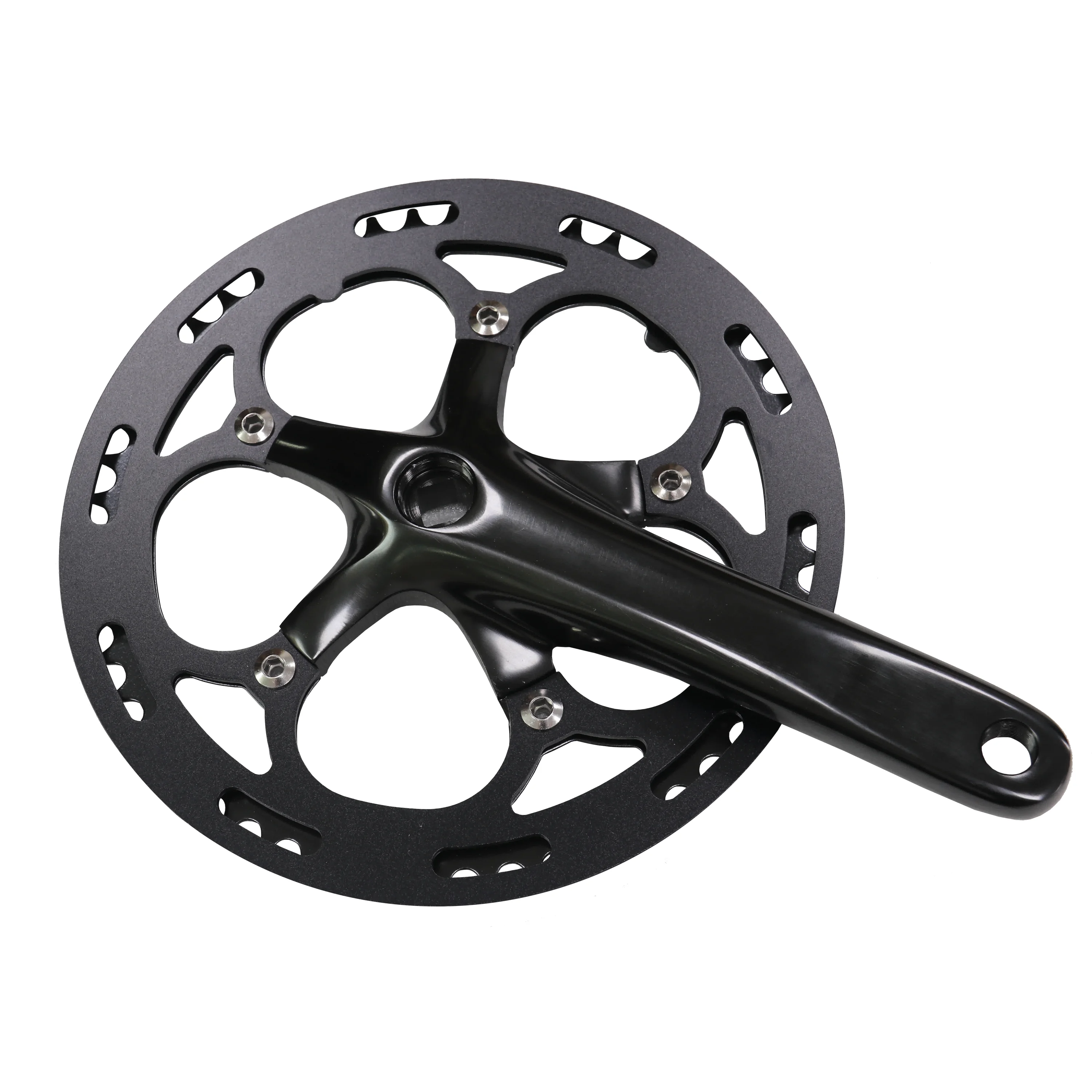 Light-weight single-and double-disc square hole central axle crank set folding bicycle small cloth