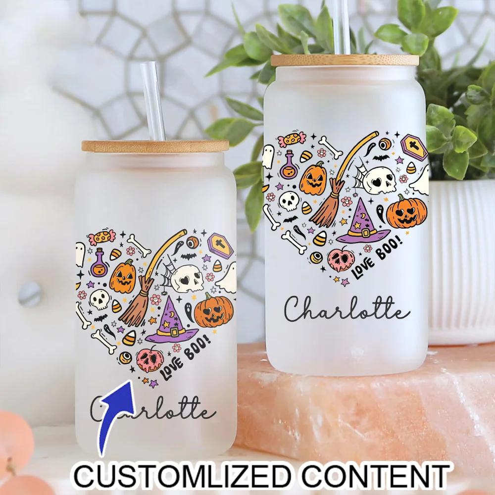 Customized Halloween Beverage Cups and Personalized Milk Cups, Suitable for Travel, Office, and Restaurants,Halloween Gift.
