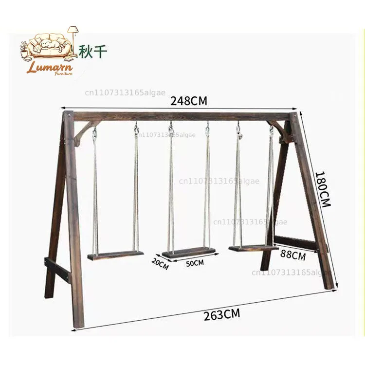 Antiseptic wood swing swing swing outdoor courtyard rocking chair indoor