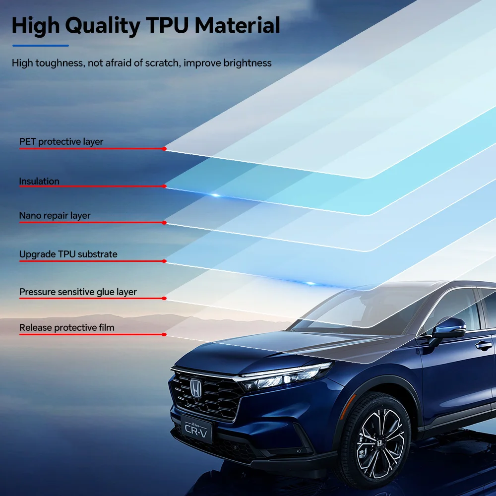 For HONDA CRV CR-V 2023-2025 TPU Paint Protection Film Pre-cut PPF Car Body Anti-Scratch Clear Bra Resistant Invisible Repair - Image 6