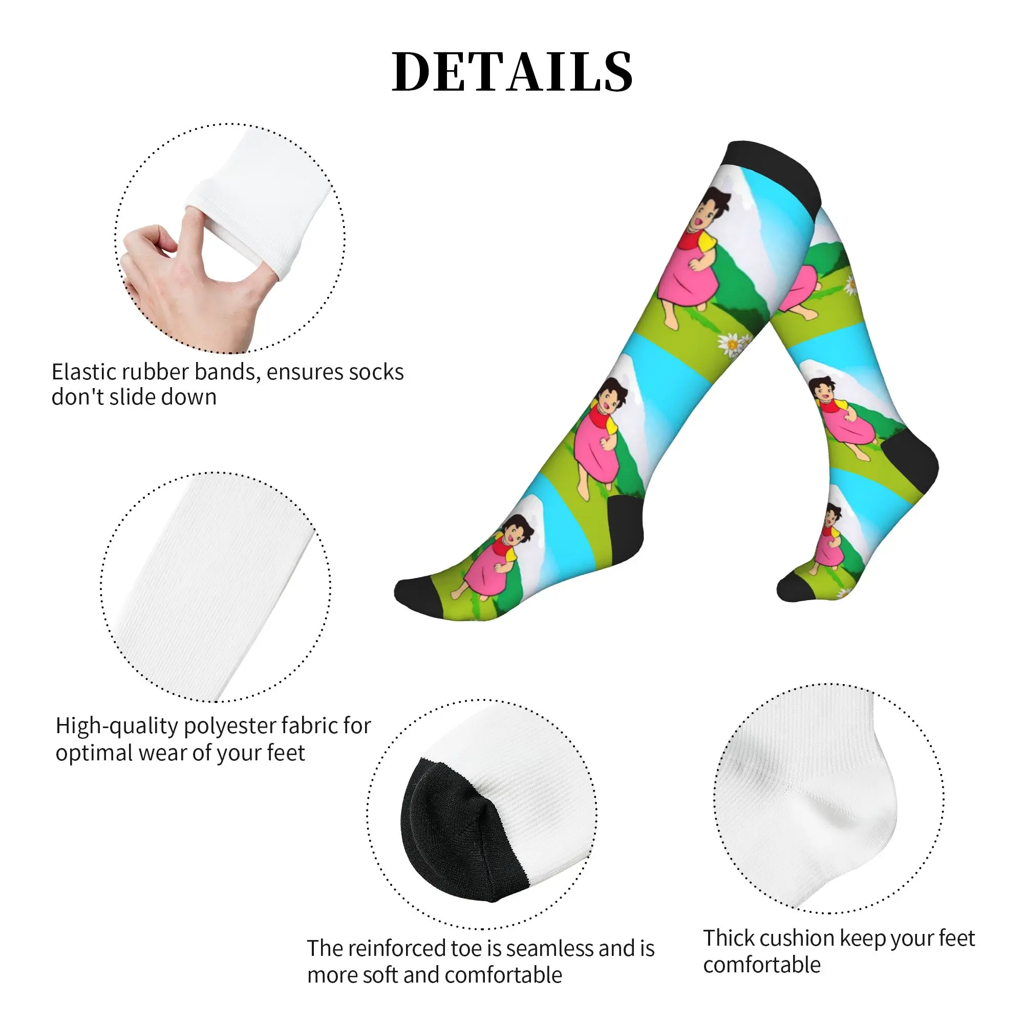 Heidi Races Against Peter And Alps Mountain Men's Sports Compression Socks Unisex Cute  Spring Summer Autumn Winter Dress Socks view 5
