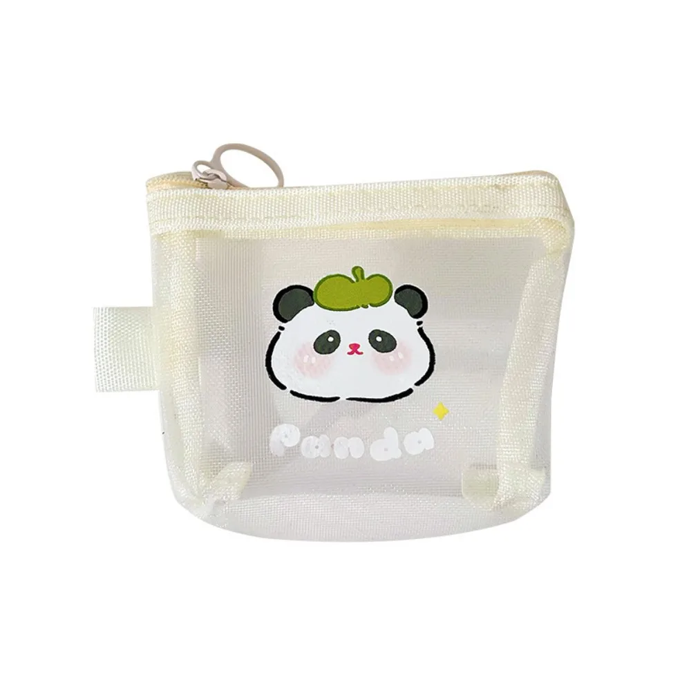 

Cartoon Clear Mesh Bag Change Storage Bag Small Item Bag Card Bag Wallet Sanitary Napkin Storage Bag Mesh Coin Purse Children