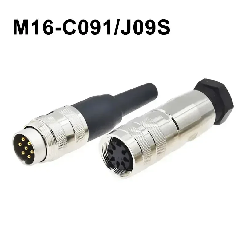 M16 Aviation Connector IP67 Waterproof Circular Plug Socket 3Pin 4Pin 5Pin 6Pin 7Pin 8Pin 12Pin 14Pin Male Female C091 J09 Metal