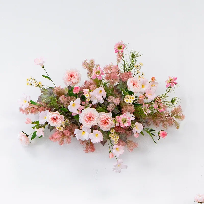 Wedding simulation fake flower decoration, pink and white romantic bouquet