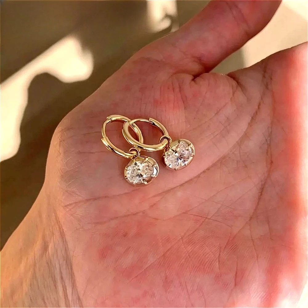 Luxuriöse 925 Sterling Silber Zirkonia Ohrringe mit luxuriösem Ohrhaken-Design und exquisitem Schmuck. – Detail 5