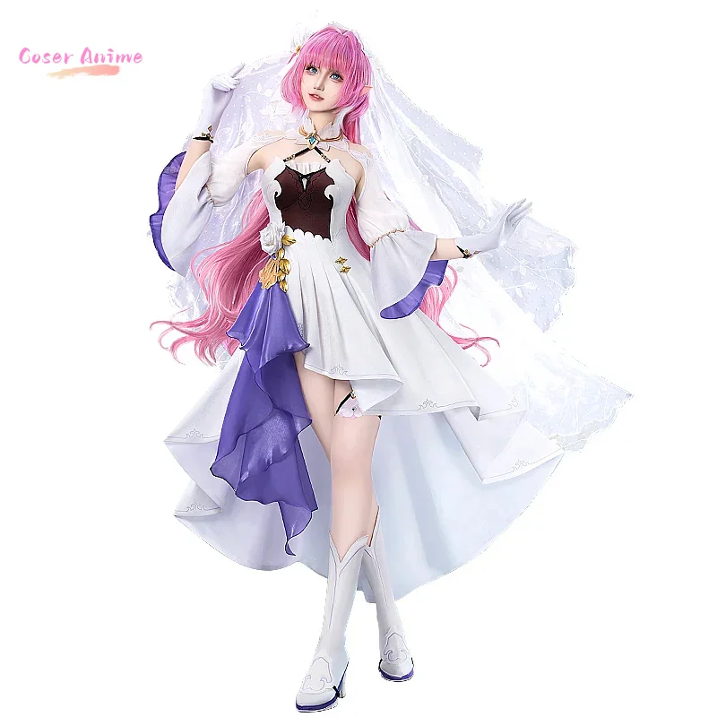 Coser เกมผลกระทบ Honkai 3 Elysia คอสเพลย์เครื่องแต่งกายชุด Halloween Carnival Party คริสต์มาสเล่นบทบาทเสื้อผ้าเสื้อผ้า