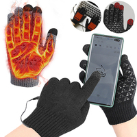 Motorcycle Bicycle Gloves USB Heating Gloves Touch Screen Winter Snowboard Gloves for Backpacking Mountaineering Riding Camping