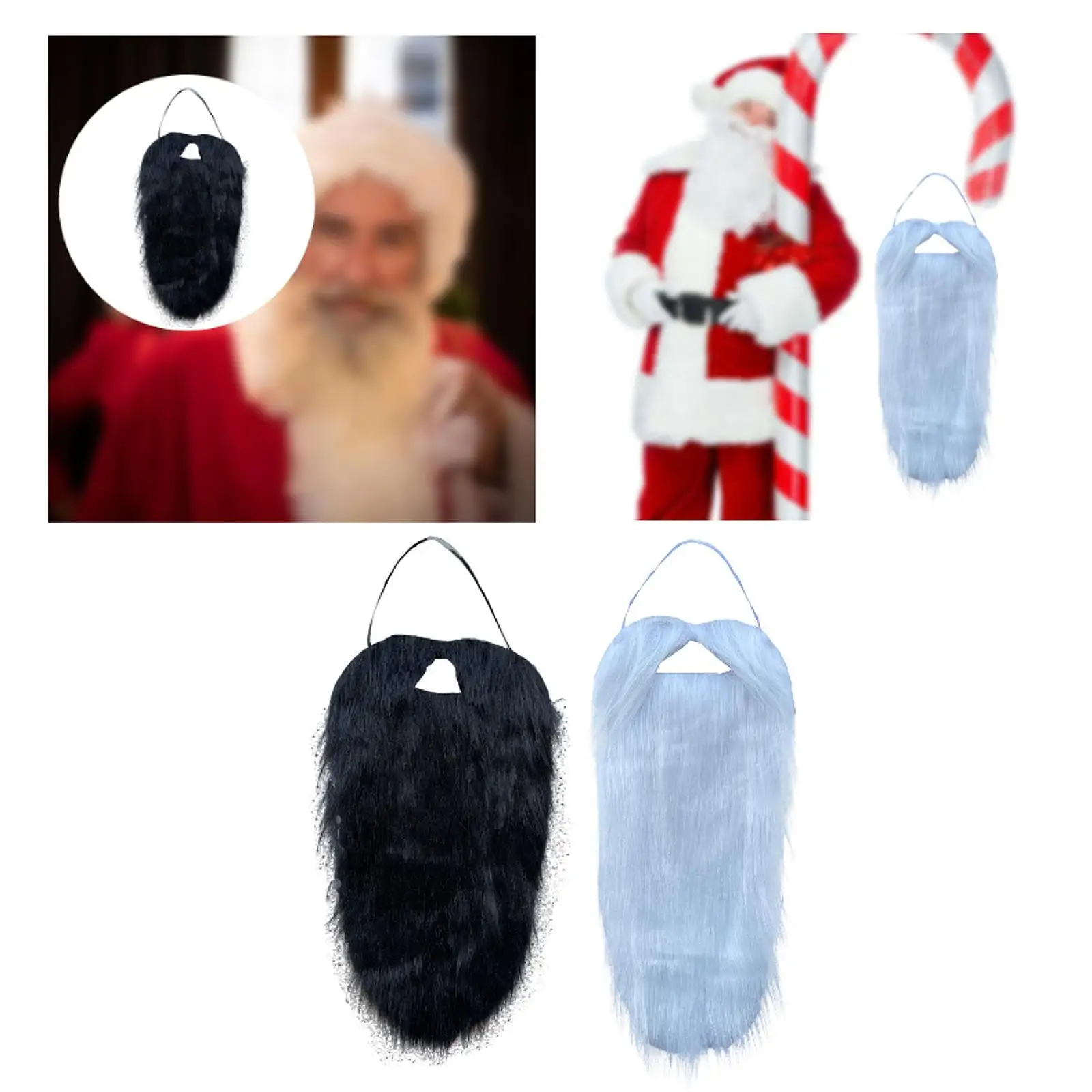 Moustaches de barbe du père noël de noël, fausse barbe drôle, barbe de Gnome naine pour spectacle sur scène, opérations pour adultes, garçons et filles, Halloween