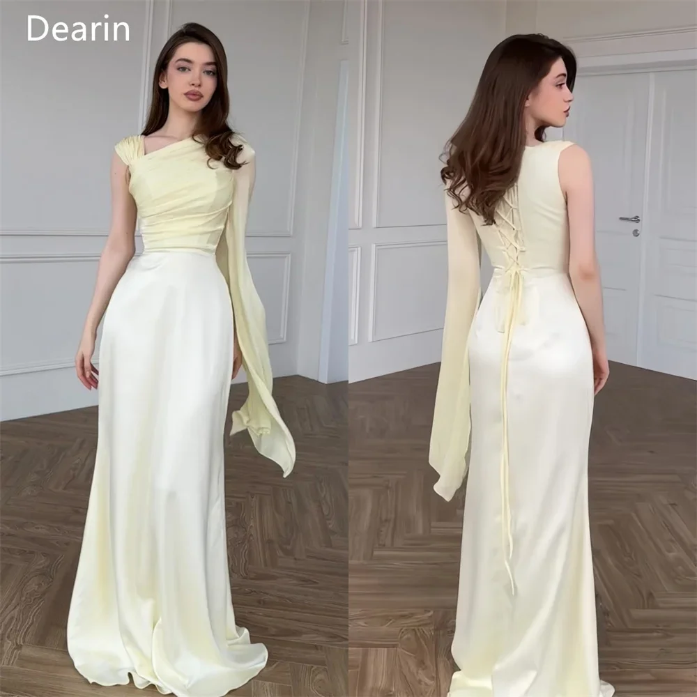 

Customized Evening Dress Prom Gown Formal Party Occasion YPMWZX Asymmetrical A-line Floor Length Skirts Draped Ruffle Bespoke Oc