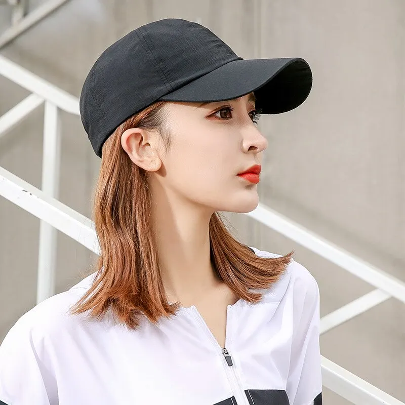 New Men Hat Four Seasons Quick-Dry Baseball Cap Women Outdoor Sports Sun Hat Print Letter Cap