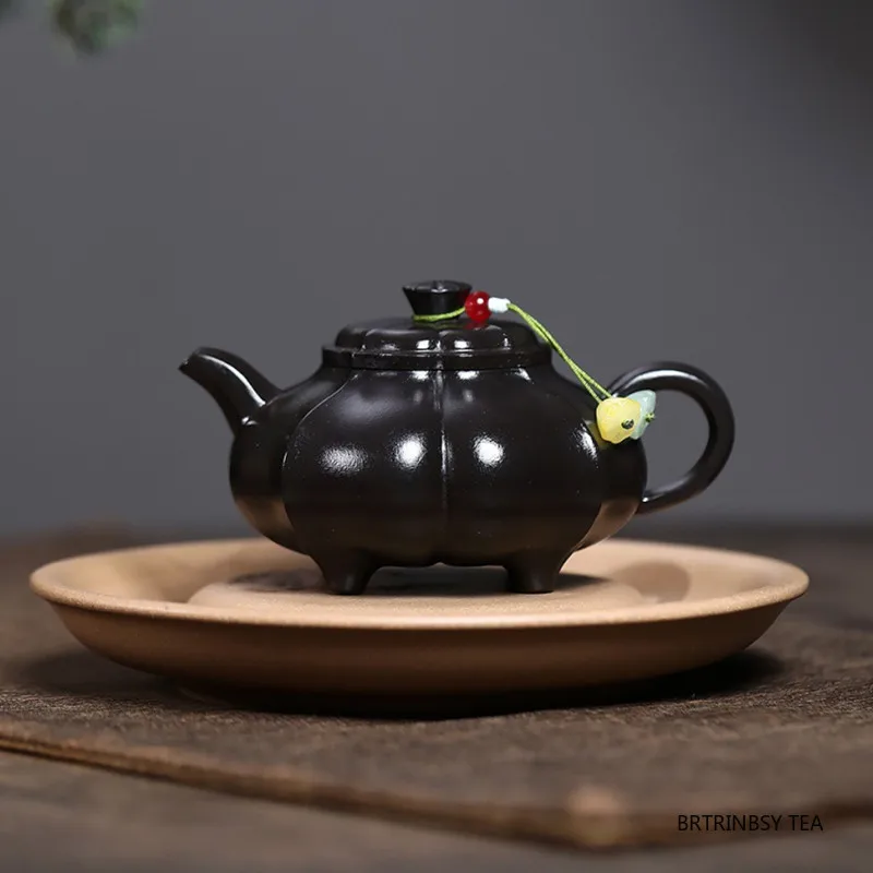 

130 мл китайский традиционный чайник Исин из фиолетовой глины ручной работы Чайник Цзыша бытовой чайник для красоты чайная посуда чайный сервиз аксессуары