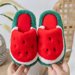 Chidren Slipper Indoor Leather Cotton Slipper Cute Plush Slipper for Boy Kid Shoe for Girl Winter Shoe for Girl Kid Zapatos Niña