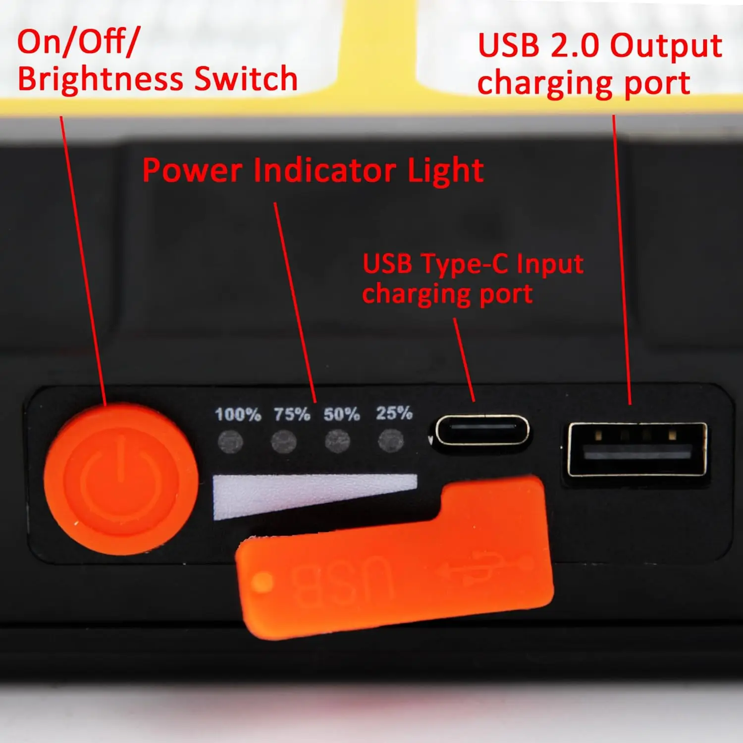 150W Portable Solar LED Work Light, 5 Modes, 10000LM, IP66 Waterproof