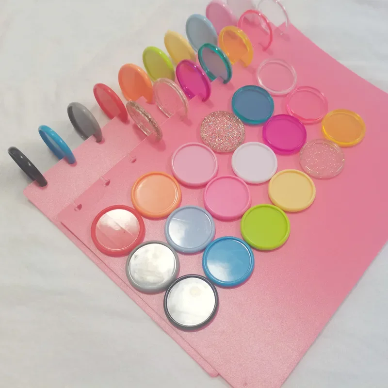 35MM100PCS plastic solid binding ring buckle, T-shaped mushroom hole loose-leaf notepad DIY special binding consumables.