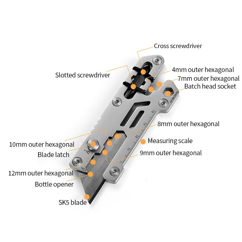 Multifunctional EDC art knife combination carving, portable box opening, paper cutting, letter opening, outdoor home bottle open