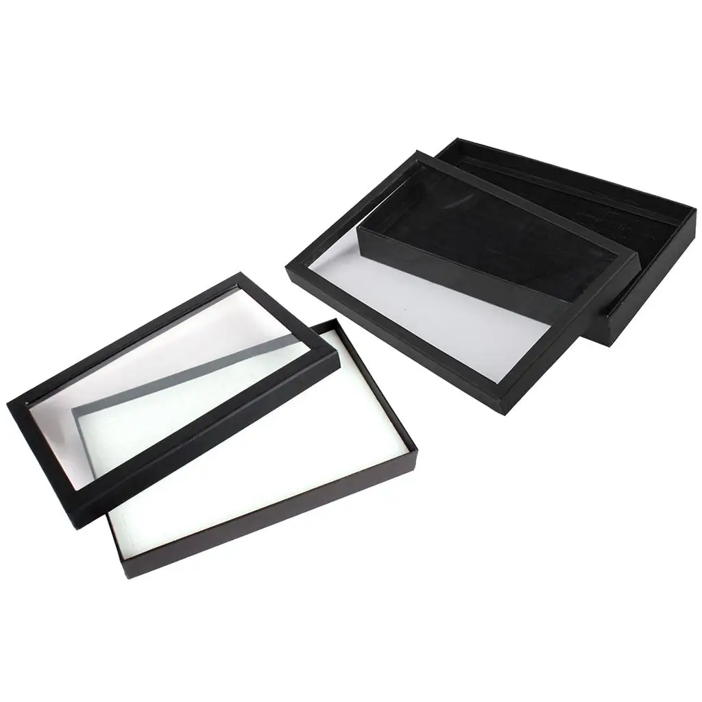 Rings Display Box 36 Slot with Transparent Lid Showcase for Pendant