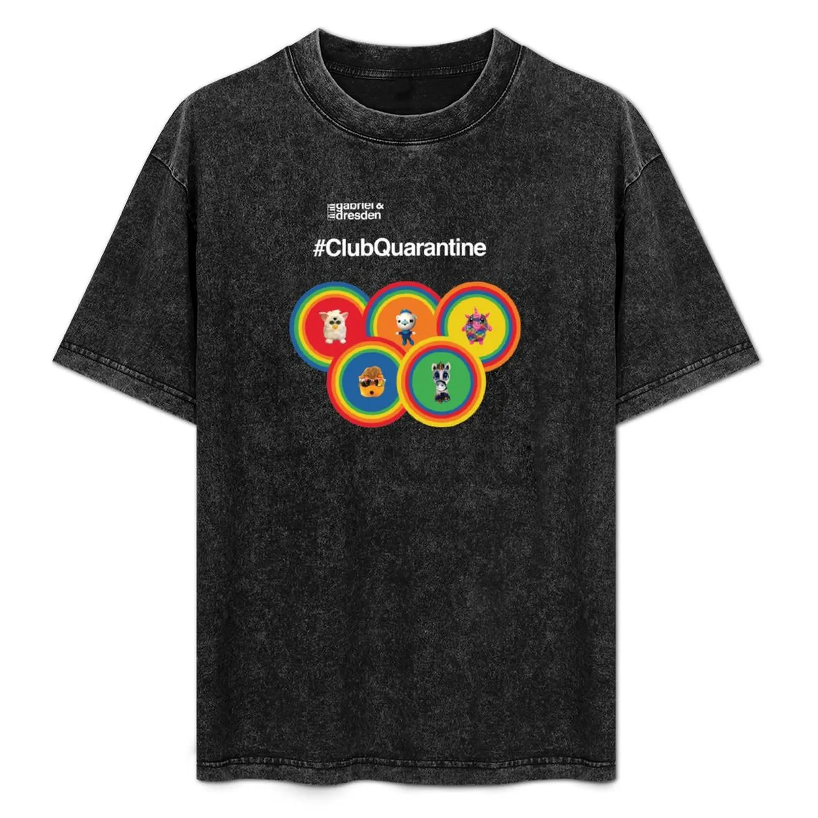 

Gabriel & Dresden #ClubQuarantine: The Rainbow Family [White] T-Shirt Outdoor Work Short Sleeve Top