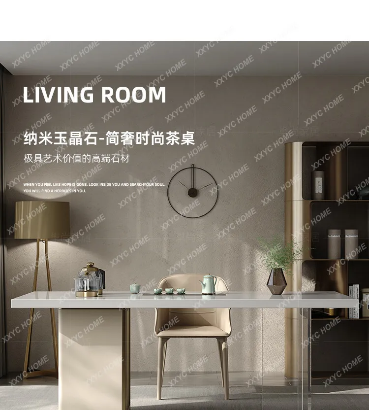 Simple luxury jade spar tea table Modern simple acrylic tea table Household commercial light luxury