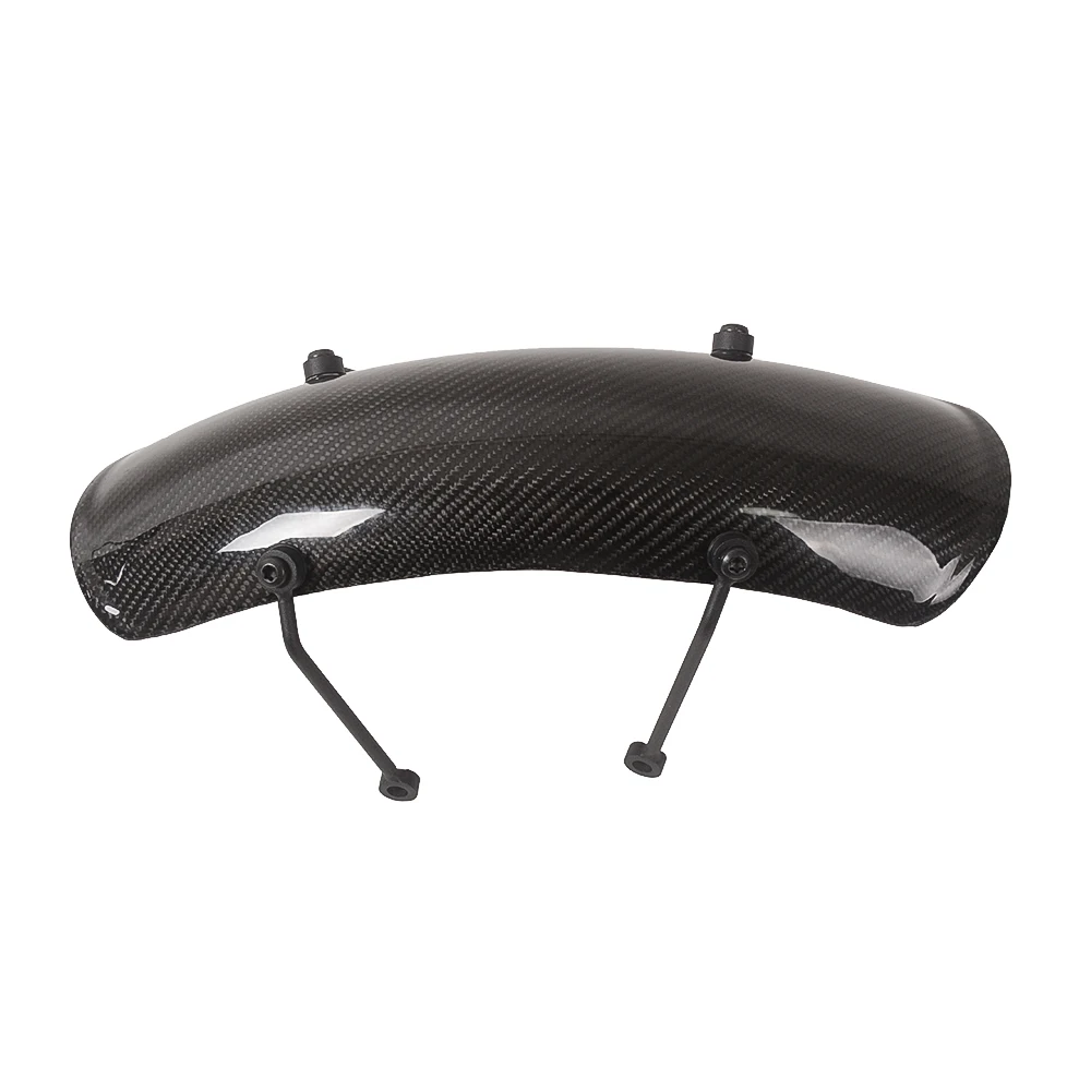 Motorcycle Carbon Front Fender Replacement Cover for R-Series Gloss Twill Braid with 4 Holes