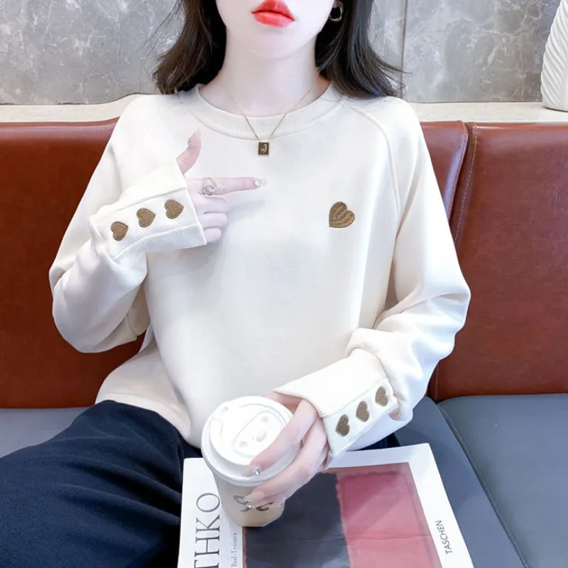 Thick Baggy Woman Pullover Tops Korean Fashion Popular Clothes Essential on Promotion 2000s High Quality Sweatshirt for Women