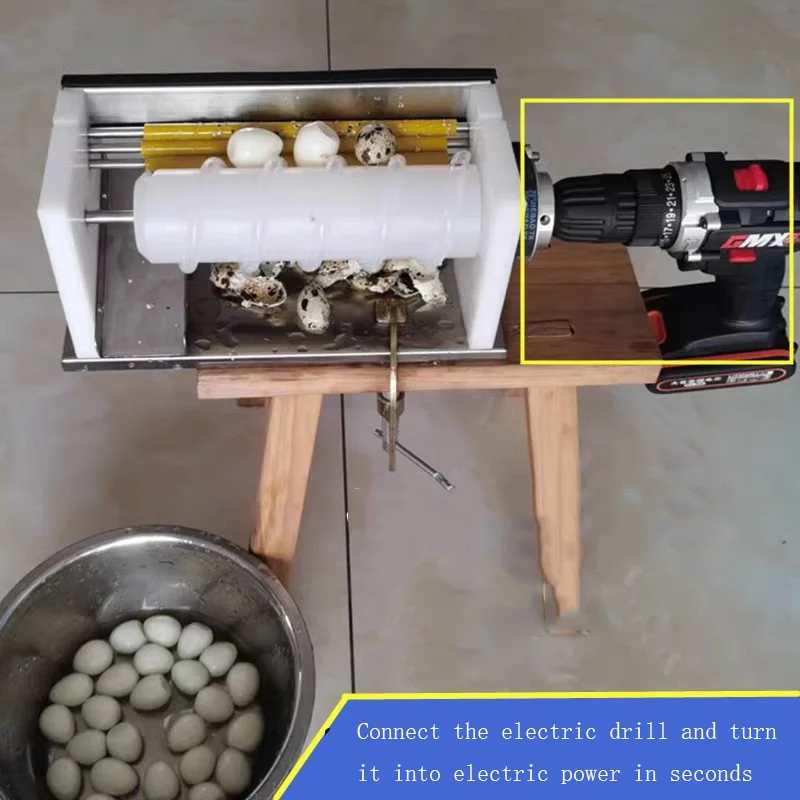 Manual quail egg peeler, quail egg peeler, automatic egg peeler, peeling machine, small commercial use