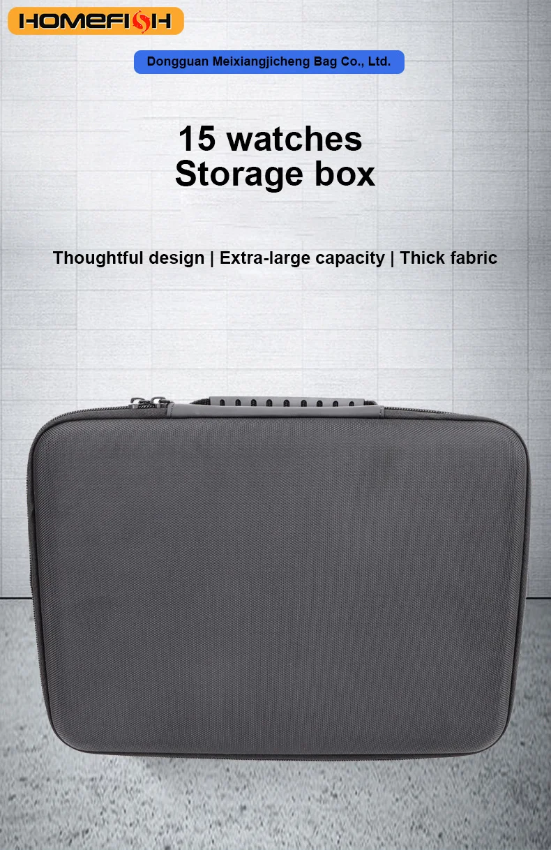 Hochwertige Uhrenaufbewahrungsbox, Uhrenaufbewahrungsbox mit 15 Kartenfächern, tragbare Schmuckaufbewahrungsbox, Vitrine, geeignet für Zuhause – Detail 8