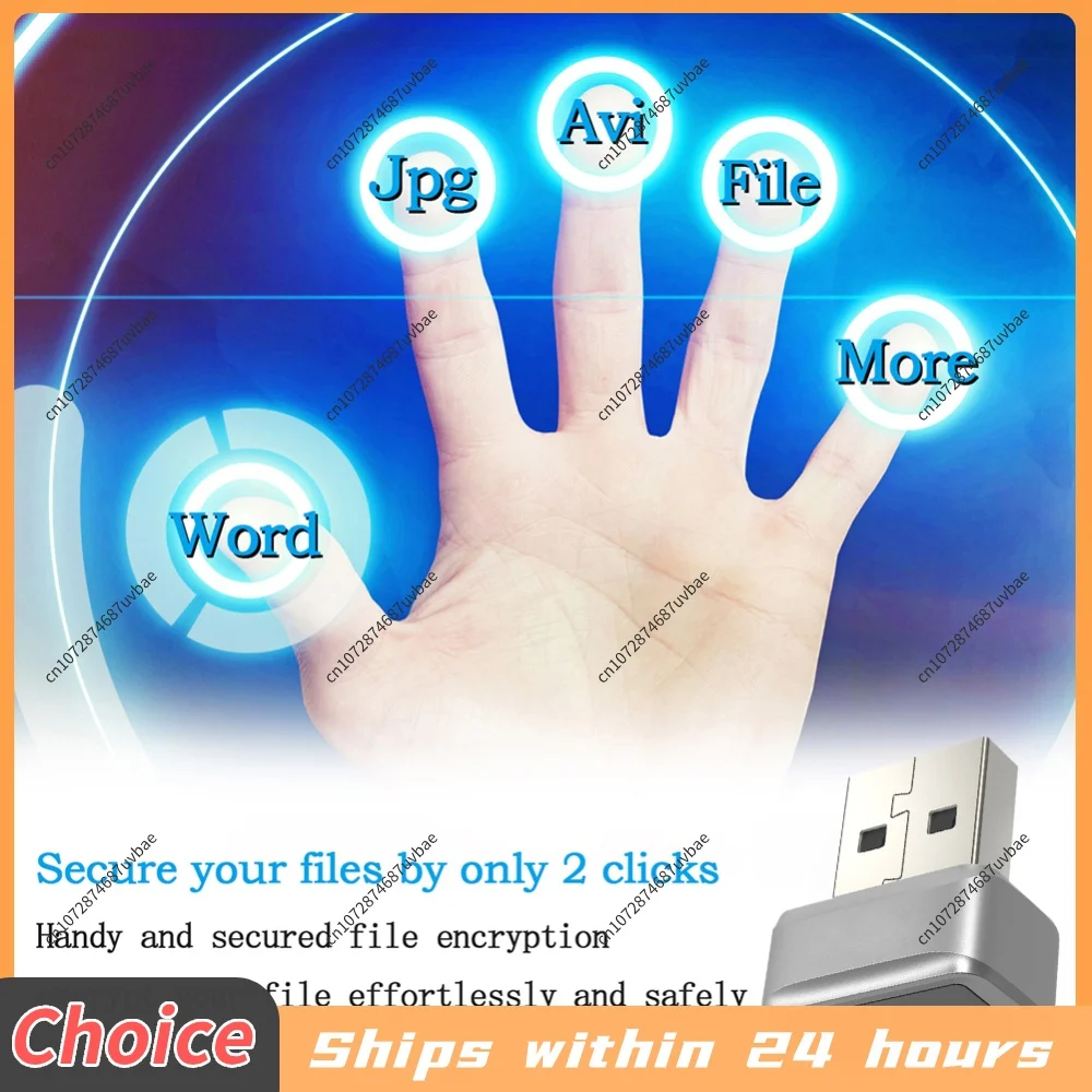 USB Fingerprint Key Reader 360° Touch Biometric Fingerprint Scanner Windows Hello Speedy Matching Key for PC Or Laptop