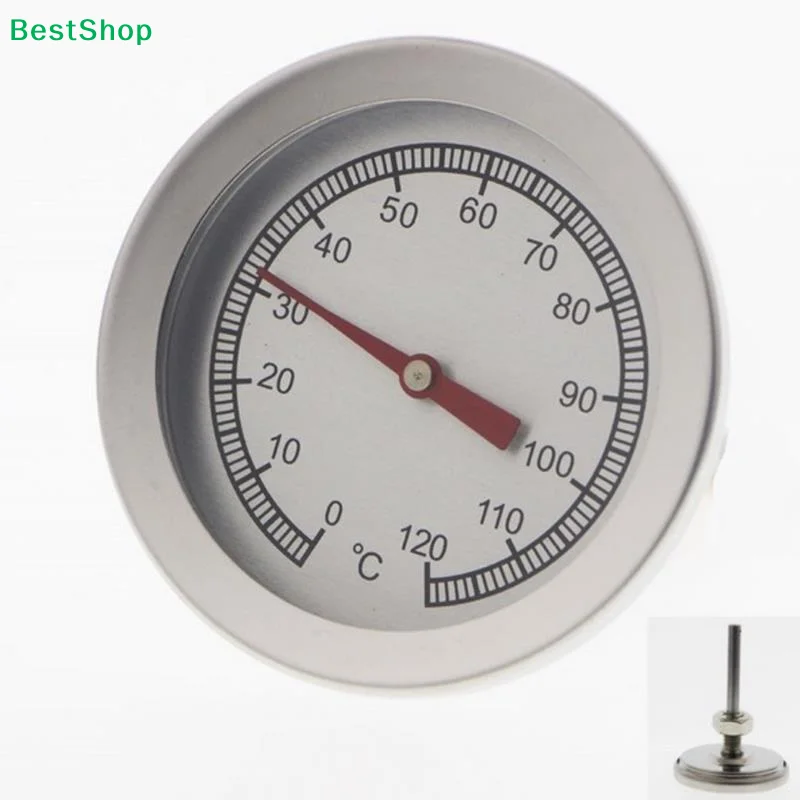 ★Kitchen Oven Thermomete Large Easy-Read Face Meat Thermomete  Long Stem Stainless Steel Grill Fry Chef Smoker Thermomete