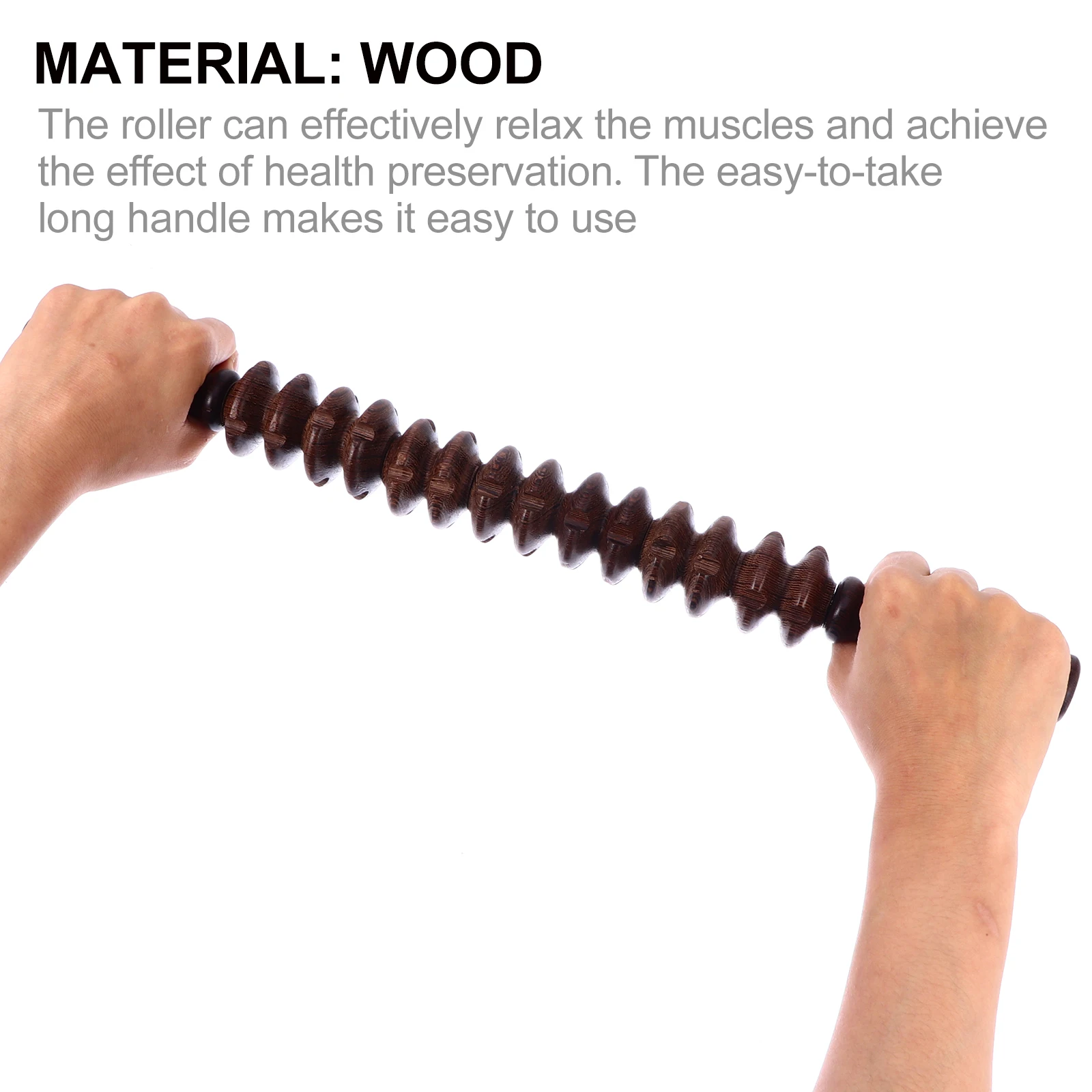 

Fascia Massage Wooden Roller Manual Massage Stick Muscle Roller Stick for Full Body Relaxation Improve Circulation and Reduce