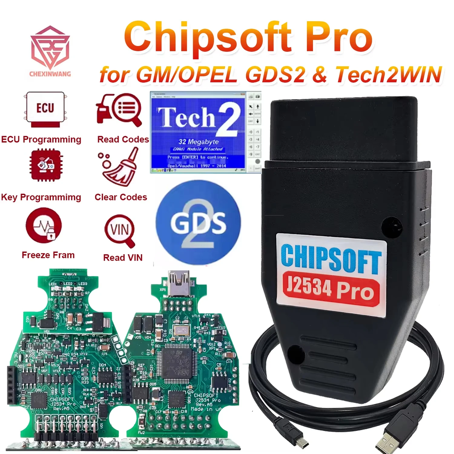 

Chipsoft Pro для GM работает с диагностическим инструментом OPEL GDS2 для GM GDS2 V2023.2.1 Tech2WIN 16.02.24 VCI диагностический кабель