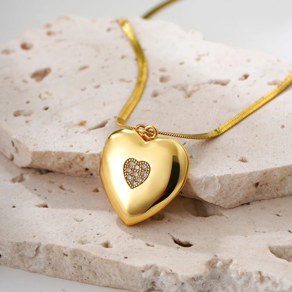 Kadınlar ve Kızlar için Romant - Heart Locket Necklace Photo incelemesi ve fiyatı