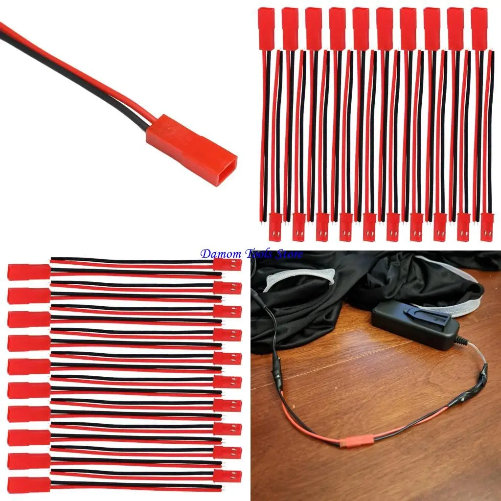 57BE Flame Retardant 2P Terminals 10 Pair 10cm Leads 48V for LED Automotive Marine
