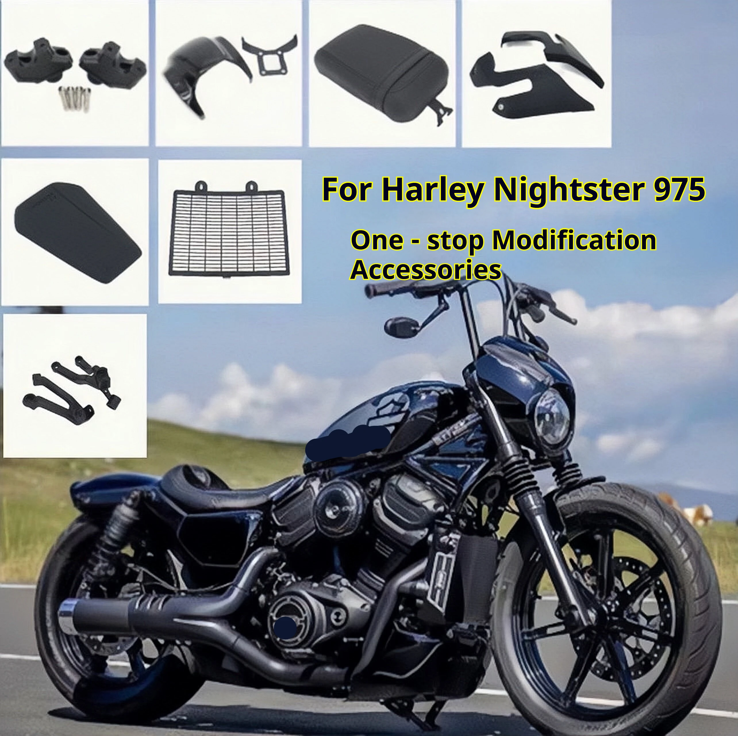 Decorative Velocity Stack Air Intake Cover for Harley Nightster RH975 / RH975S Motorcycle Modification Accessories