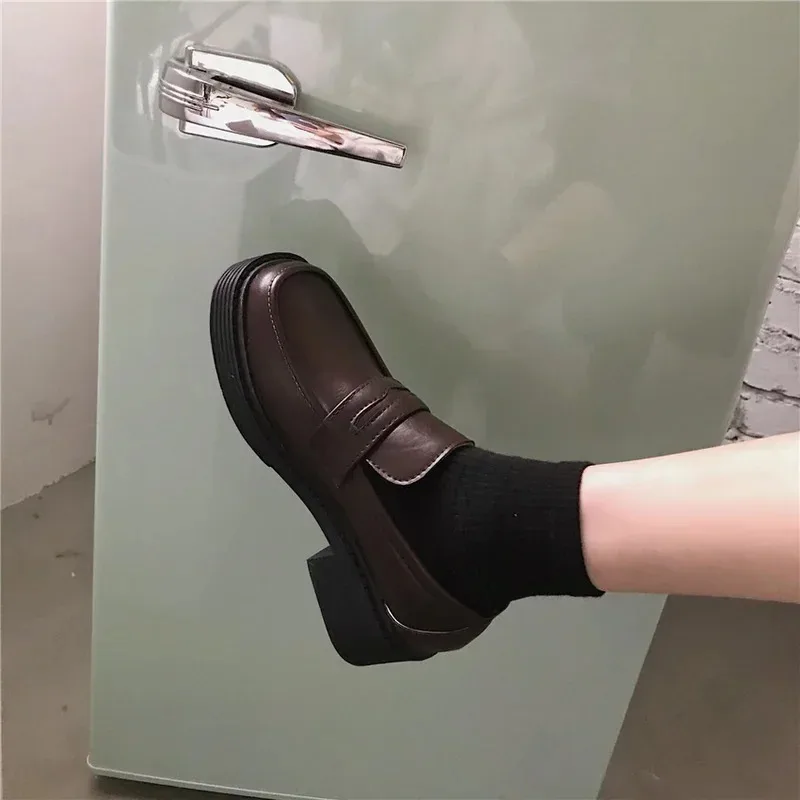 qq 123 ماري جين بنات المدرسة اليابانية Jk موحدة اكسسوارات لوليتا أحذية كلية القوطية بولي Leather منصة جلدية عالية الجودة