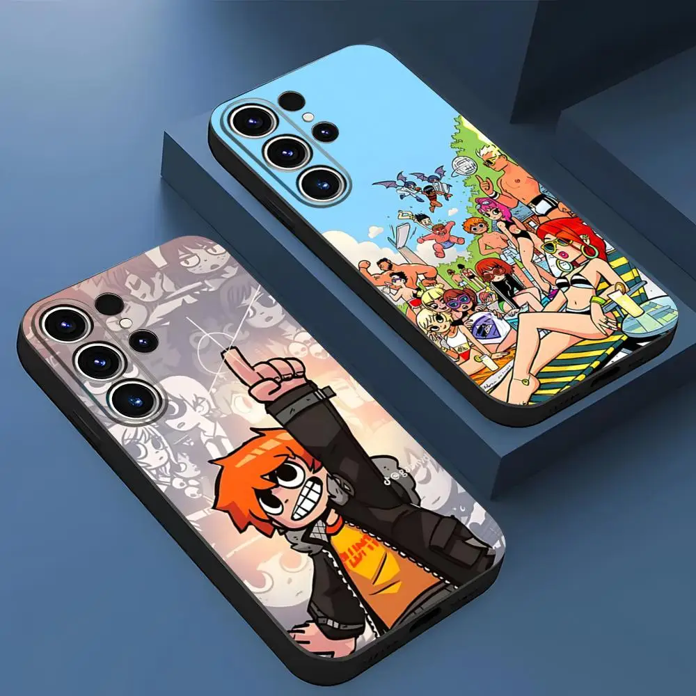 Cartoon Scott Pilgrim Phone Case For S23 Samsung S24 Ultra S22 S20 Fe S21 Plus Galaxy A54 A34 A24 A53 Back Cover