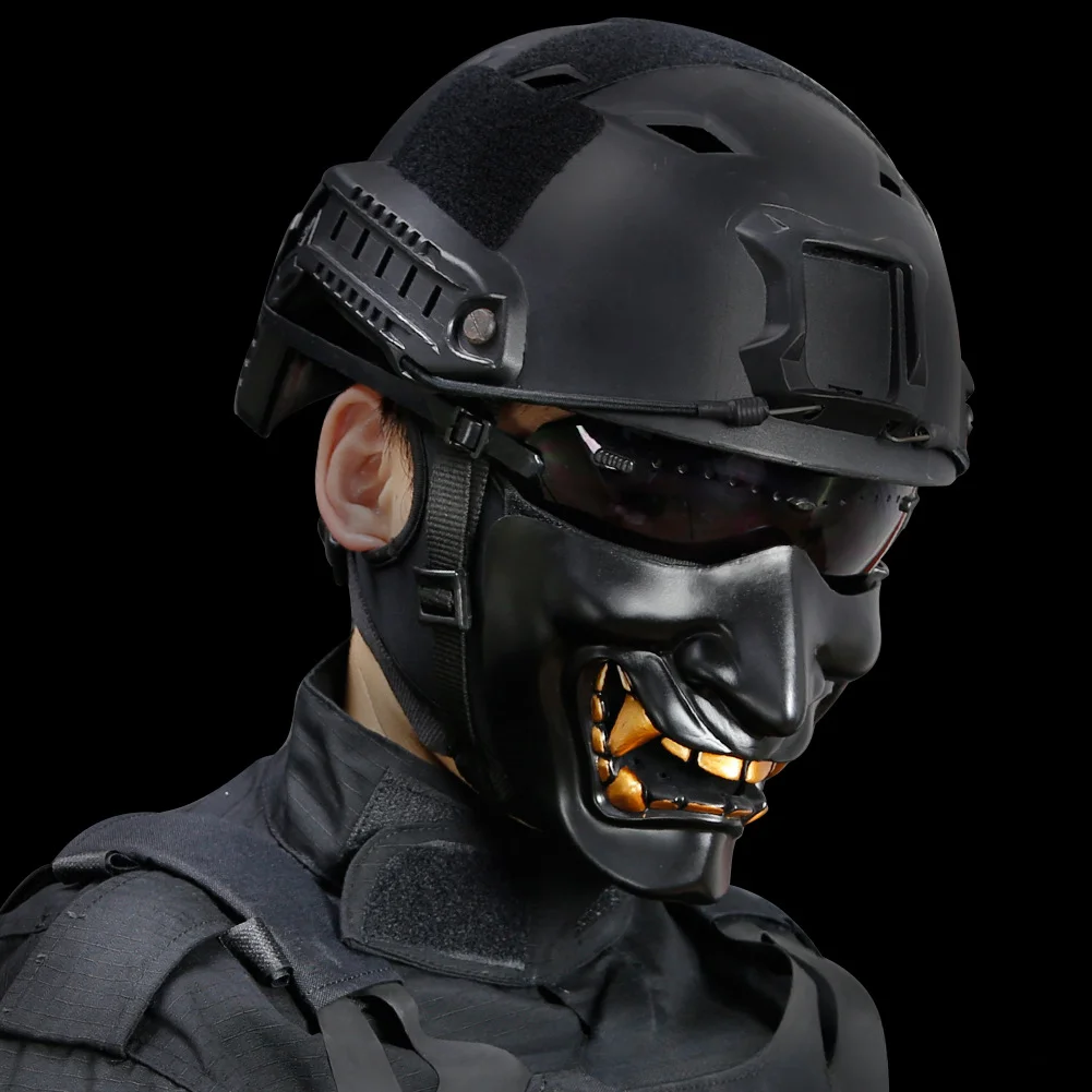 Tactical protection half-face mask Halloween men and women personalised ghost face gear Outdoor riding protection