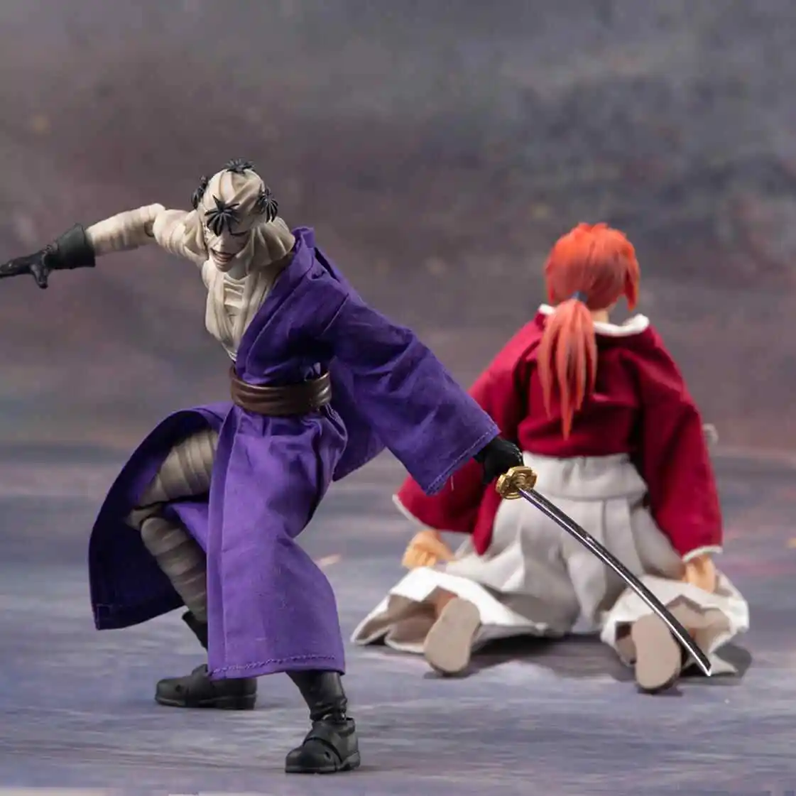 Na stanie Dasin/Great Toys/GT Rurouni Kenshin Himura Sagara Sanosuke Shishio Makoto SHF 1/12 16cm/6 cali Figurka Akcji PVC