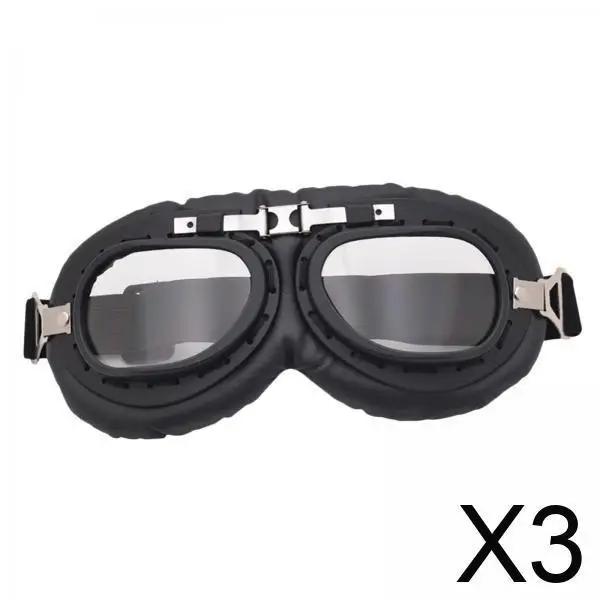 

Anti Scratch Motorcycle Goggles PC Lens Steampunk Sports Glasses Dustproof Eyewear for ATV Off Road Cycling