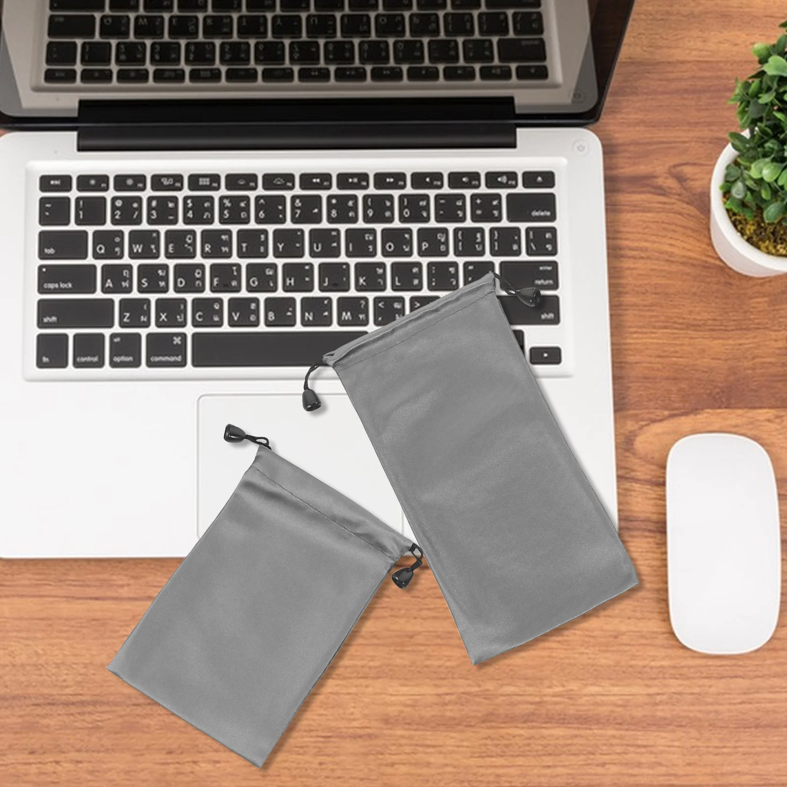 

5pcs Drawstring Cable Bag Nylon Storage Pouch For Power Bank Usb Cables Small Electronics Organizer Travel Gadget Bag Cord