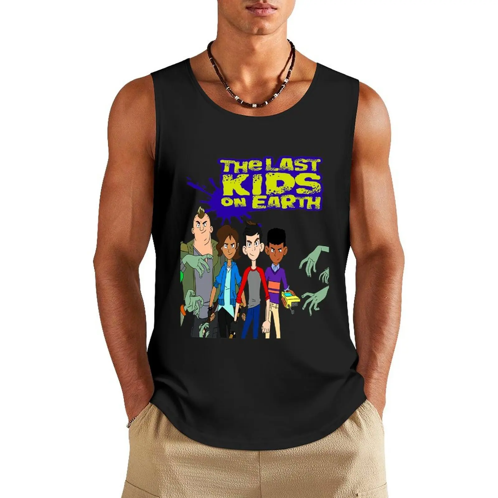 

Last Kids On Earth cartoon Tank Top sports suits bodybuilding men clothes anime top