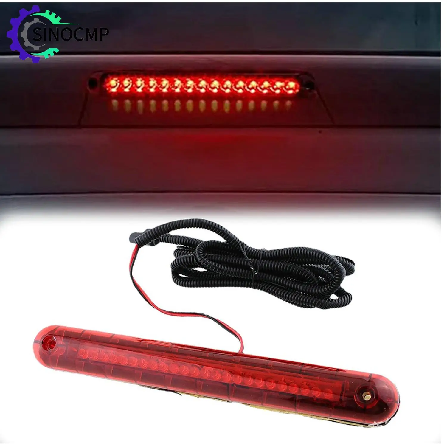 

Red 24 LED Car Third Brake Light Rear Tail Center High Mount 3rd Stop Lamp for Any Cars Suvs for Trucks Purpose Brake Lamp 1pc ﻿