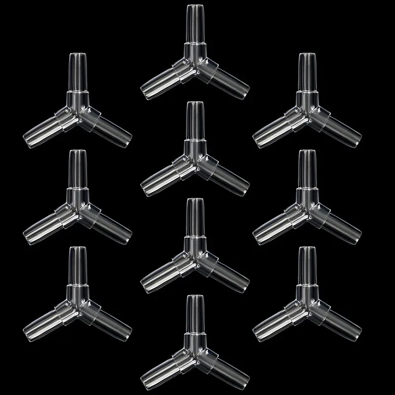 10 Stück Aquarium-Luftschlauchverbinder, transparente Luftschlauchadapter für Fischbecken, 4 mm Innendurchmesser, Luftleitungsschlauch, I-, L-, T-, Y-förmig – Detail 6