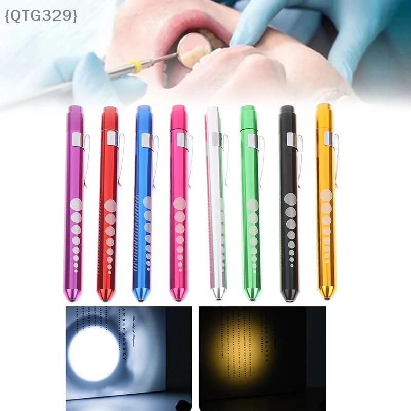 【F2-QT329】LED Flashlight Work Light First Aid Pen Light Torch Lamp Pupil Gauge Measurement