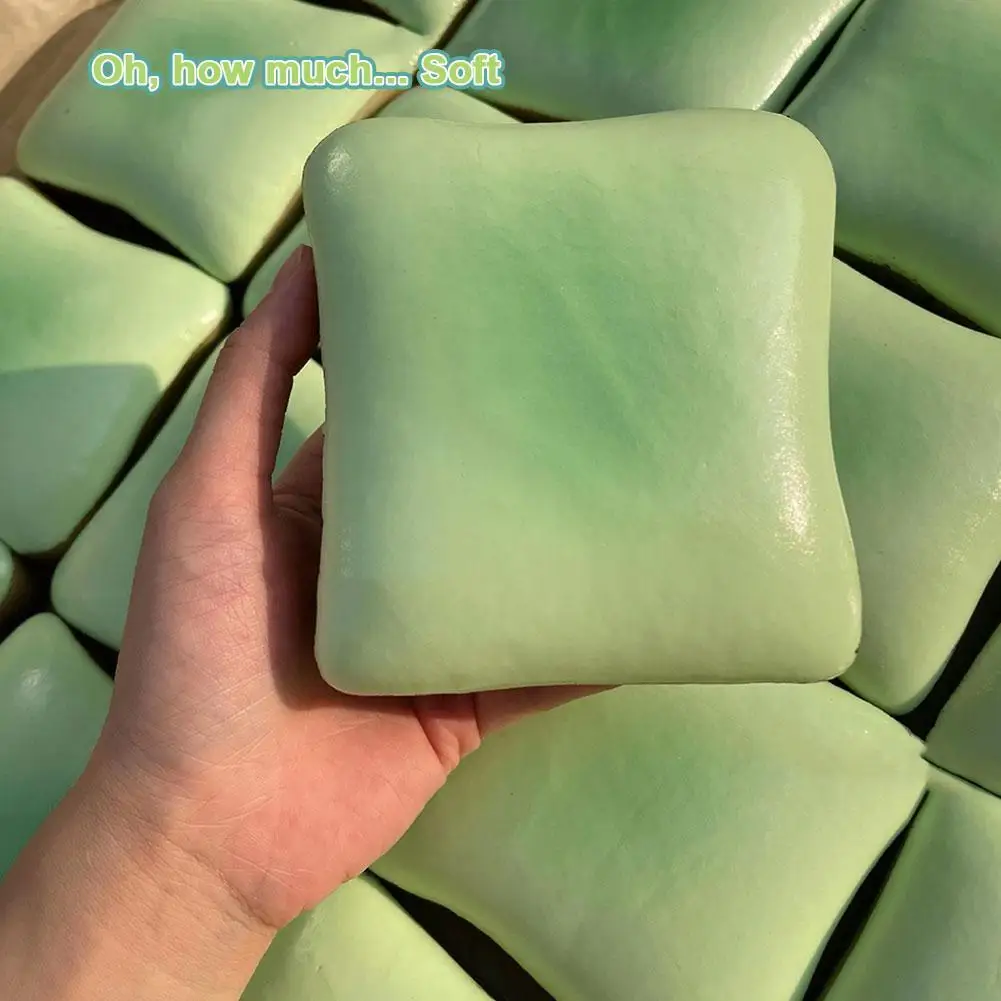 Squishy Simulated Square Bread Squeeze Toy Stress Relief Slow Rising Small Toast Sensory Fidget Toys for Anxiety ADHD Kids Adult