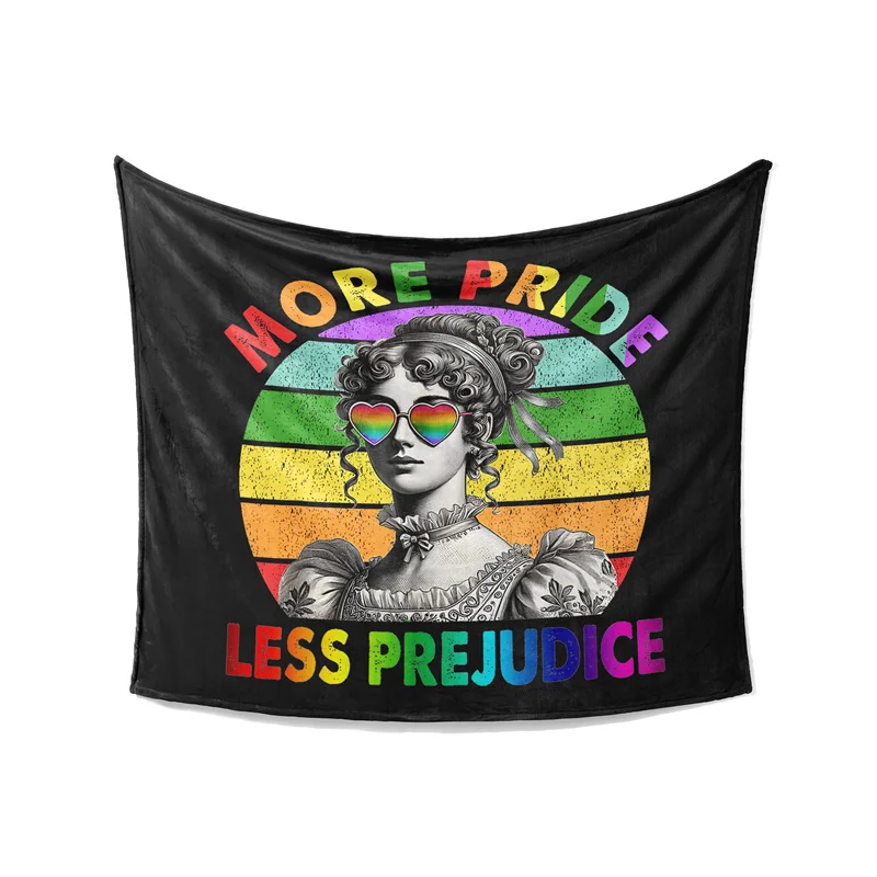 Gaslight Gatekeep Girlboss More Pride Less Prejudice Throw Blanket for Women Men Girls Boys Kids Pets Dogs Cats Couch Sofa