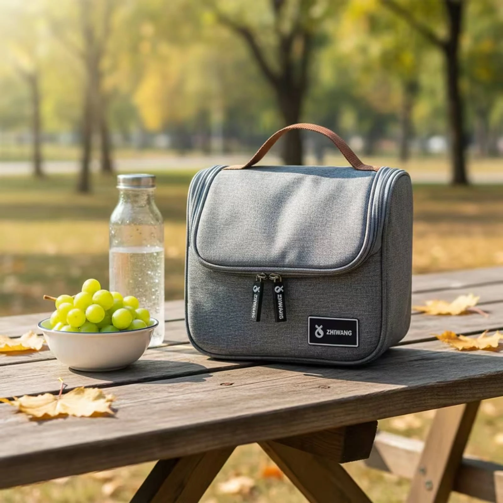 Insulated Lunch Bag Thermal Lunch Bag with Pocket Lightweight Puffy for Adults, Office, School