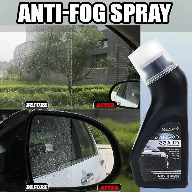 90ml Car Anti-fog Spray Glass Antifog Coating Agent Defogger Auto Windows Screens Mirror Windshield Defogging Cleaner