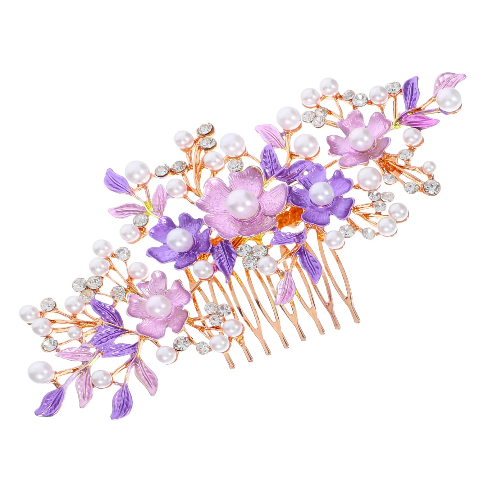 

Rose Comb Bridal Hair Accessory Elegant Pearl Flower Clip Wedding Bridesmaid Alloy Womens Hairstyle Accessories