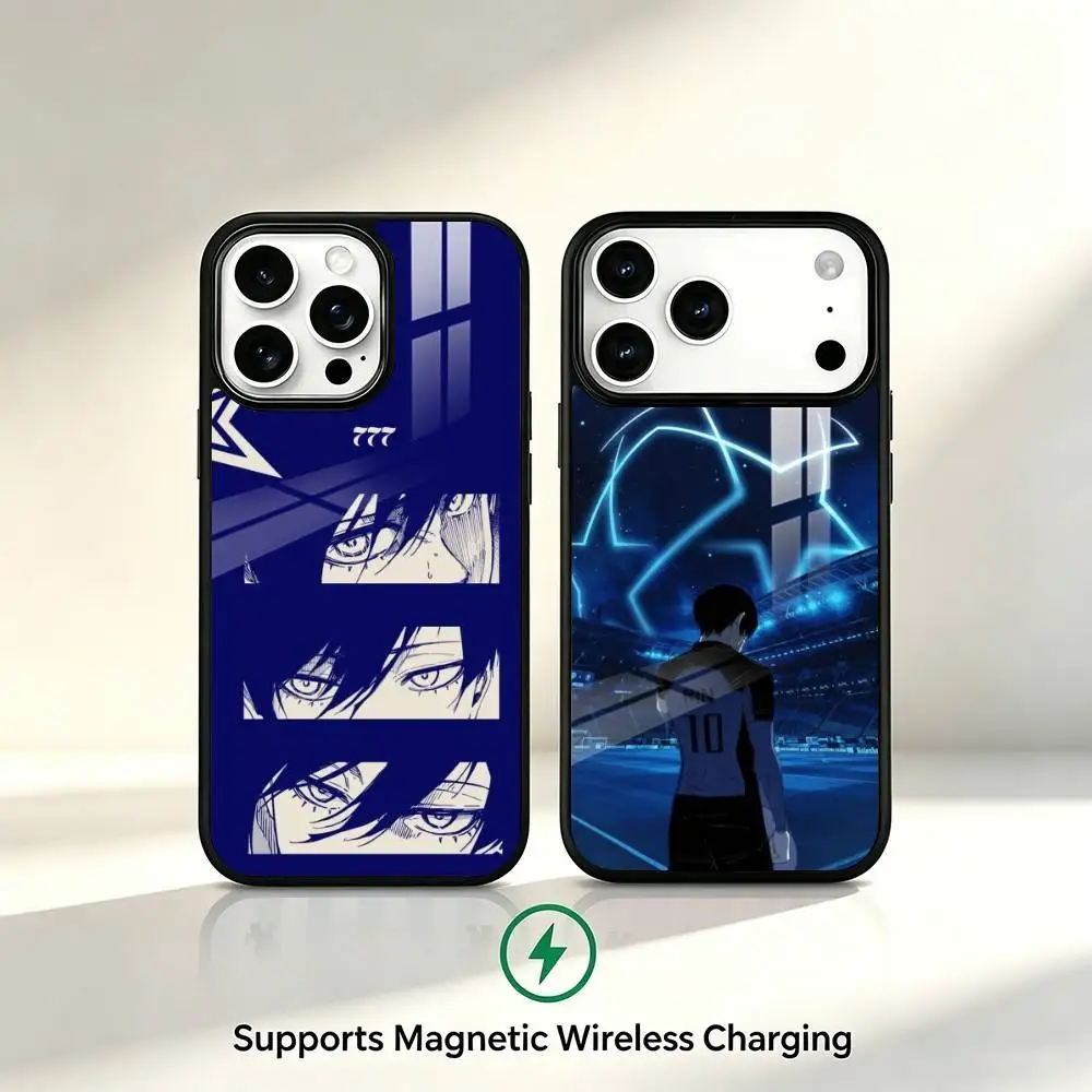 Blues Locks-es Rin Itoshi Phone Case For iPhone17,16,15,14,13,12,11 Plus,Pro Supports Magnetic Wireless Charging