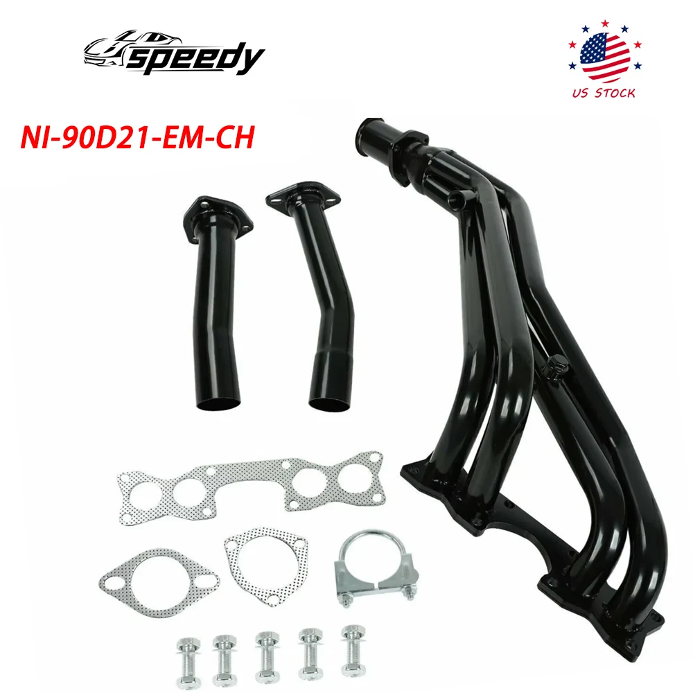 NI-90D21-EM-CH Выхлопные коллекторы для Nissan D21 1990-1995 годов пикапов с твердым корпусом 2,4 л 4WD из нержавеющей стали